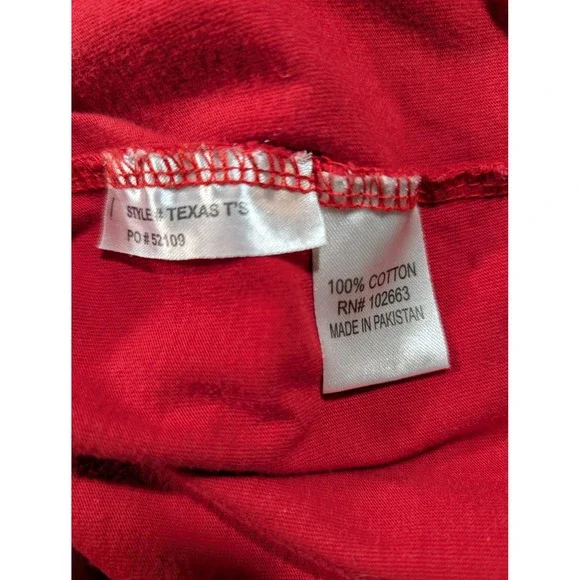 Rock Point Texas Tx Pride Collection Shirt Mens XL Red Texas Flag Raglan Tee - Picture 5 of 9